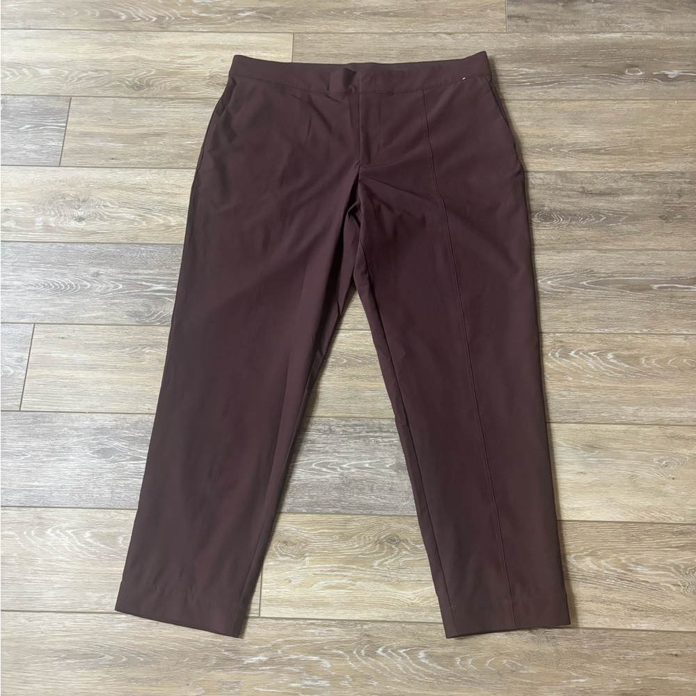 Mondetta Pants Sz 14 Plum Workout Athleisure Gym Straight Leg Mid Rise Casual